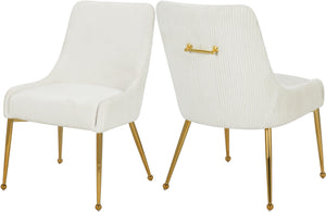 Meridian Furniture - Ace - Dining Chair with Gold Legs (Set of 2) - 5th Avenue Furniture