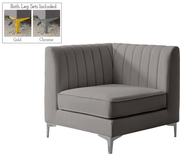 Meridian Furniture - Alina - Corner Chair - 5th Avenue Furniture