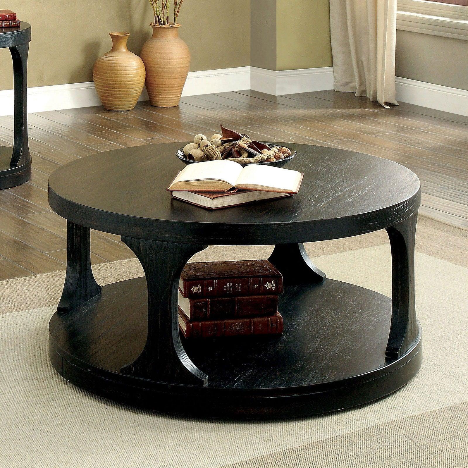 Furniture of America - Carrie - Coffee Table - Antique Black - 5th Avenue Furniture