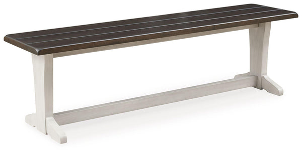 Signature Design by Ashley® - Darborn - Gray / Brown - Large Dining Room Bench - 5th Avenue Furniture