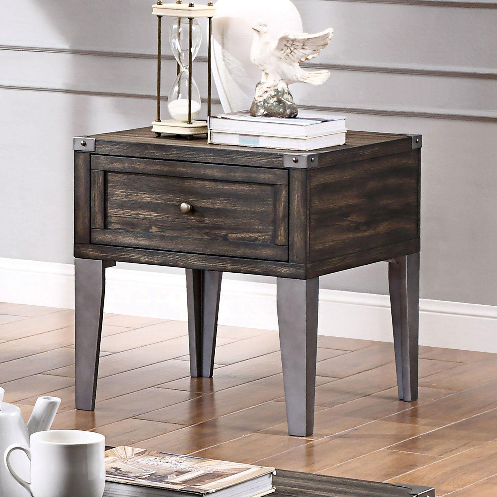 Furniture of America - Piedmont - End Table - Dark Oak - 5th Avenue Furniture