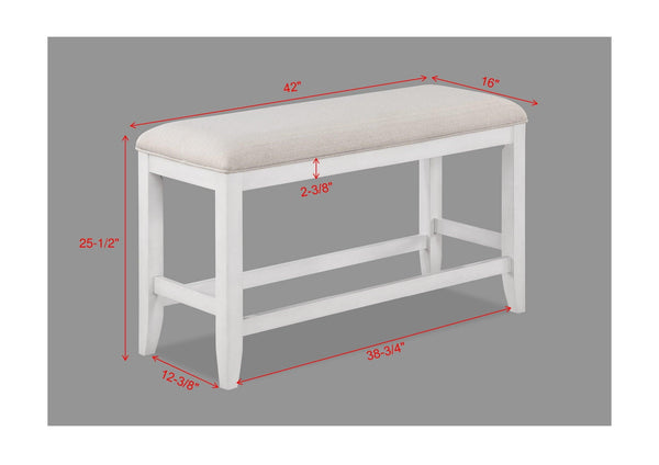 Crown Mark - Wendy - Counter Height Bench - Gray - 5th Avenue Furniture