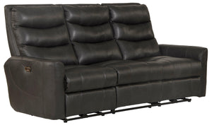 Catnapper - Bosa - Power Reclining Sofa - Charcoal - Leather - 5th Avenue Furniture