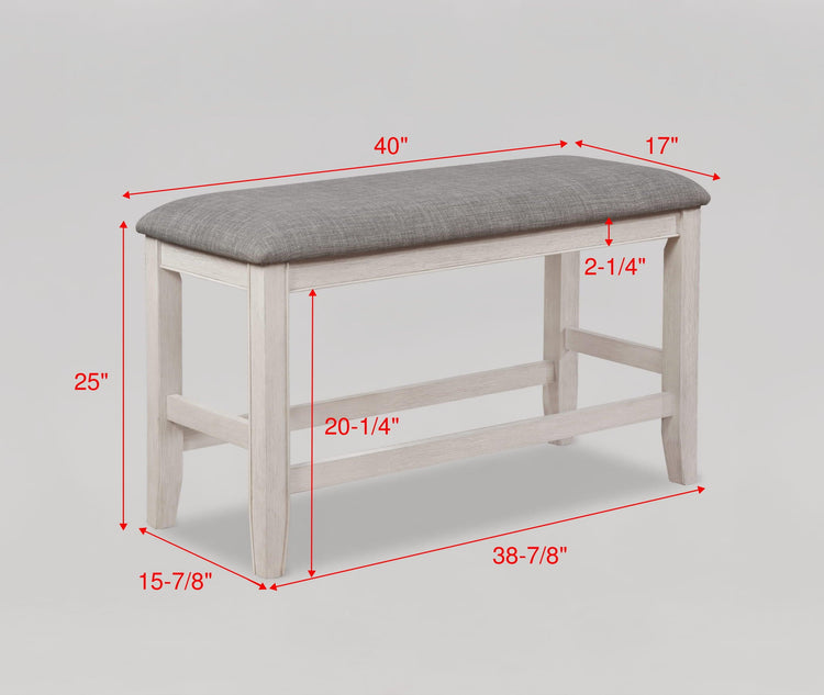 Crown Mark - Fulton - Counter Height Bench - 5th Avenue Furniture