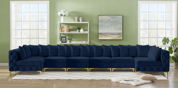 Meridian Furniture - Tremblay - Modular Sectional 8 Piece - Navy - 5th Avenue Furniture