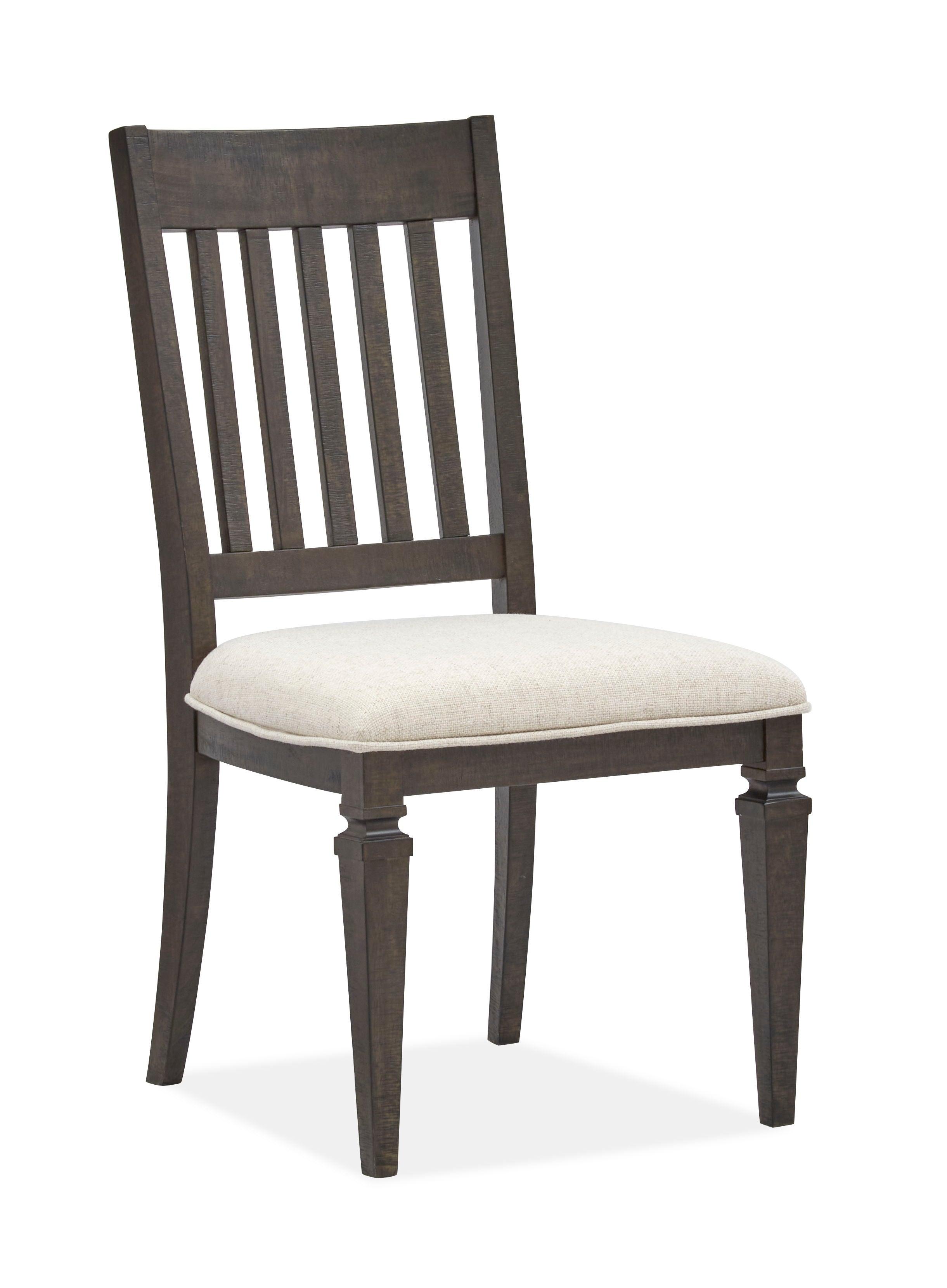 Magnussen Furniture - Calistoga - Dining Side Chair With Upholstered Seat (Set of 2) - Weathered Charcoal - 5th Avenue Furniture