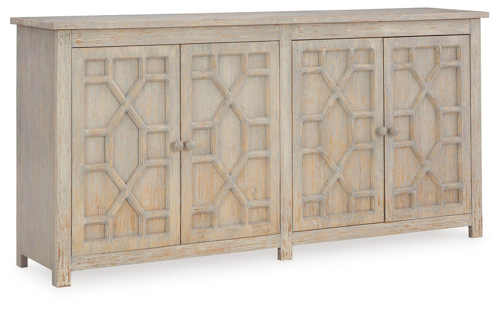 Signature Design by Ashley® - Caitrich - Distressed Blue - Accent Cabinet - 5th Avenue Furniture