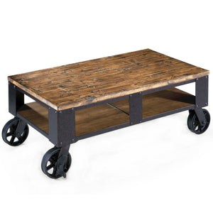 Magnussen Furniture - Pinebrook - Rectangular Cocktail Table (2 Braking Casters) - Distressed Natural Pine - 5th Avenue Furniture