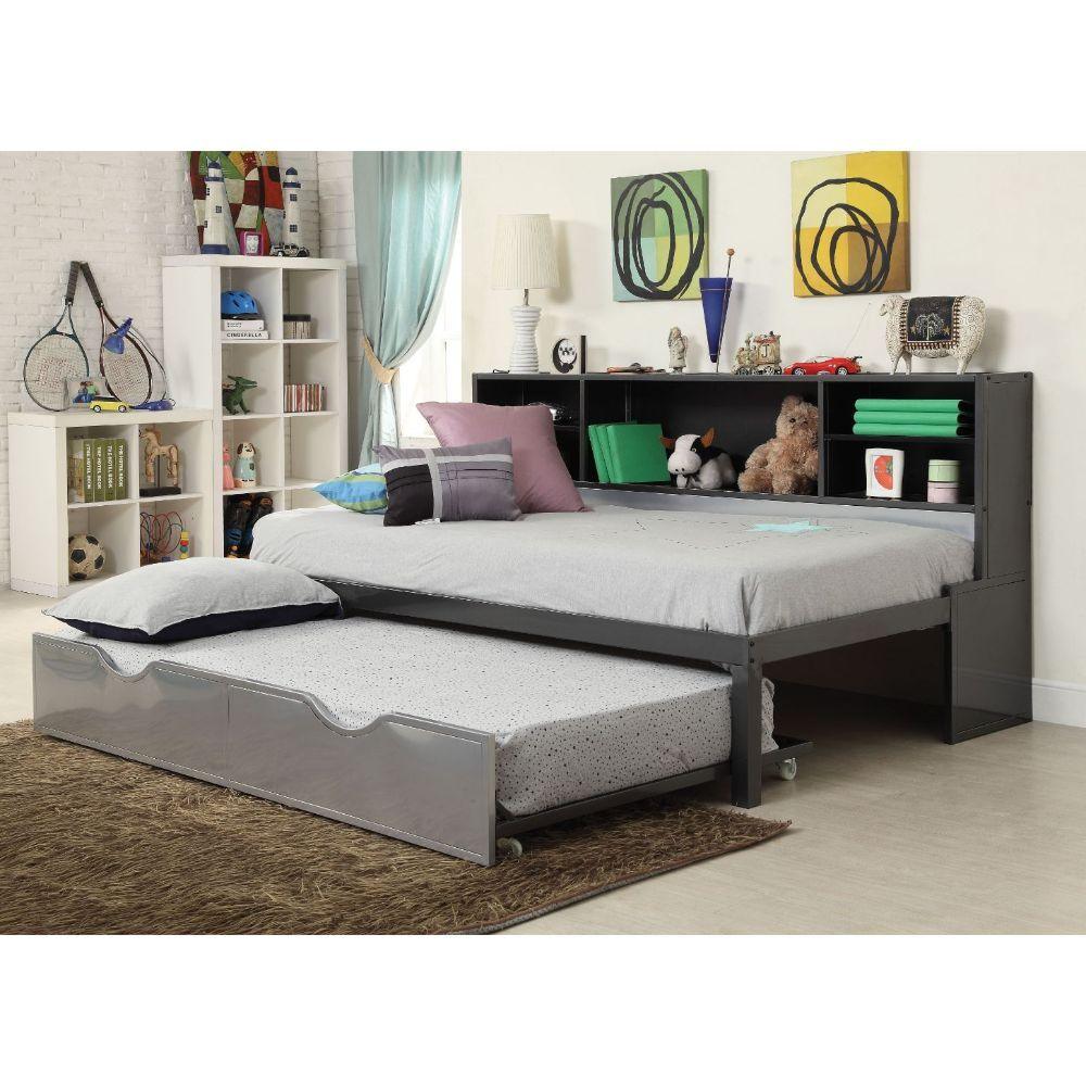 ACME - Renell - Twin Bed - Black & Silver - 5th Avenue Furniture