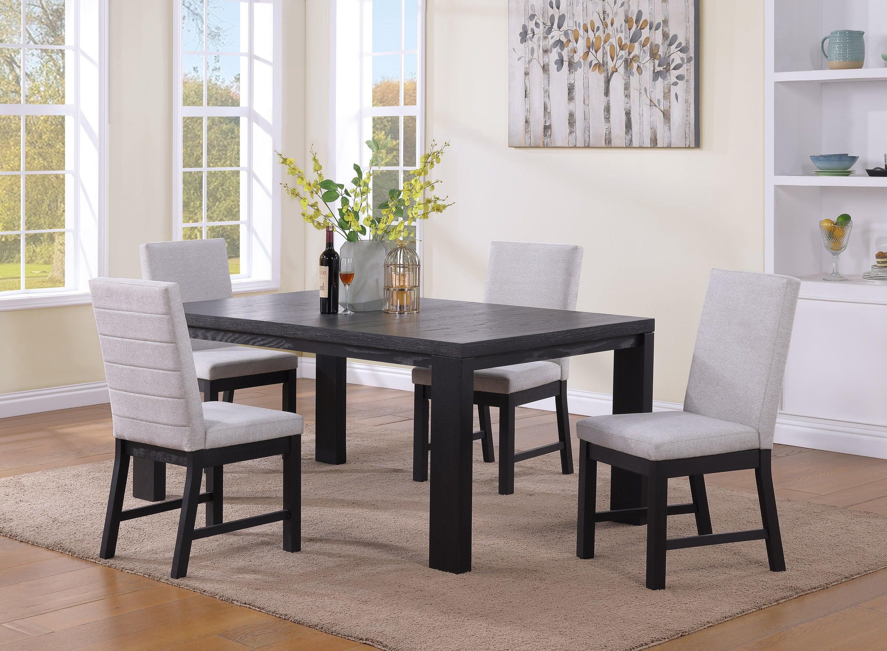 Crown Mark - Pelham - Dining Table (18 Leaf) - Charcoal - 5th Avenue Furniture