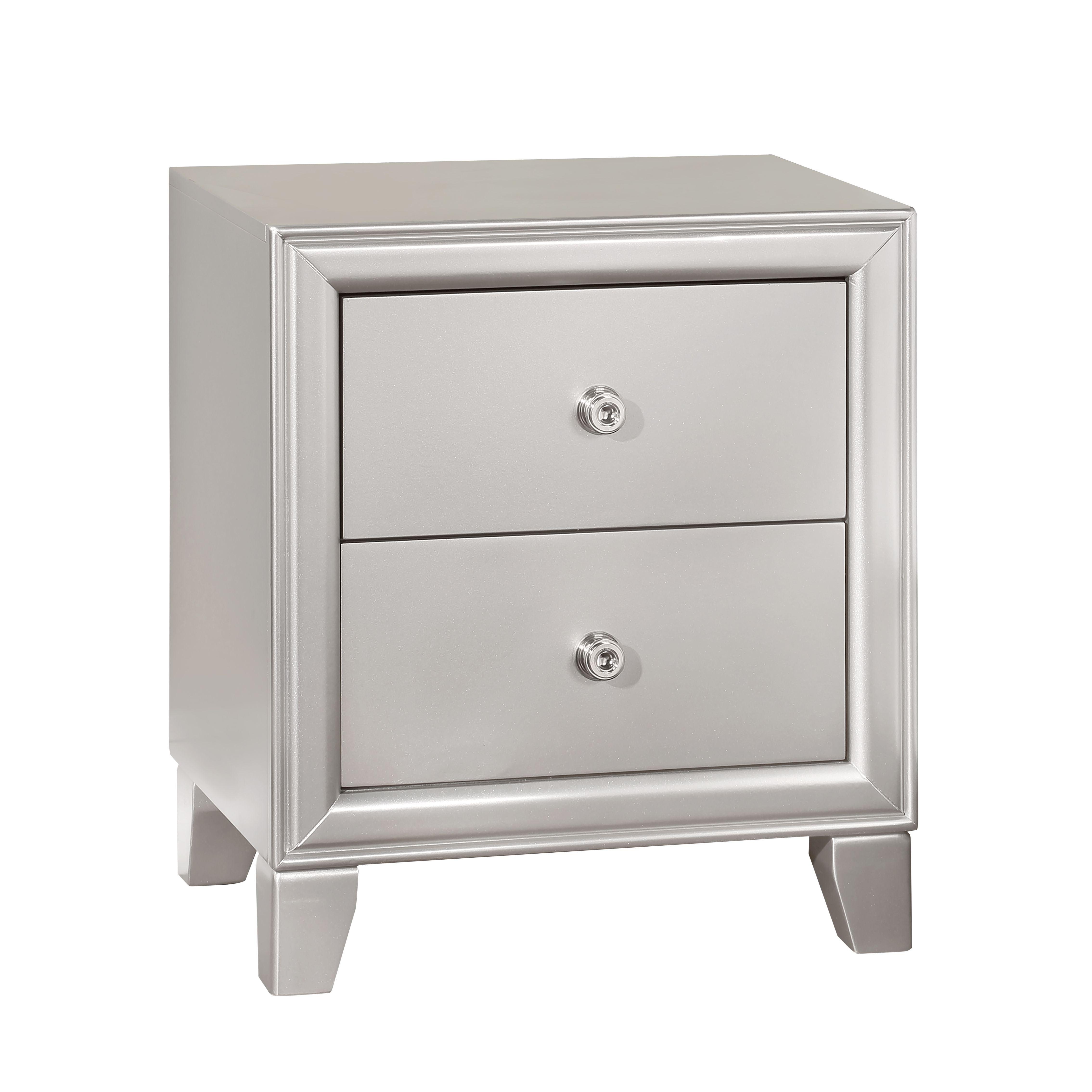 Steve Silver Furniture - Omni - Nightstand - Pearl Silver - 5th Avenue Furniture