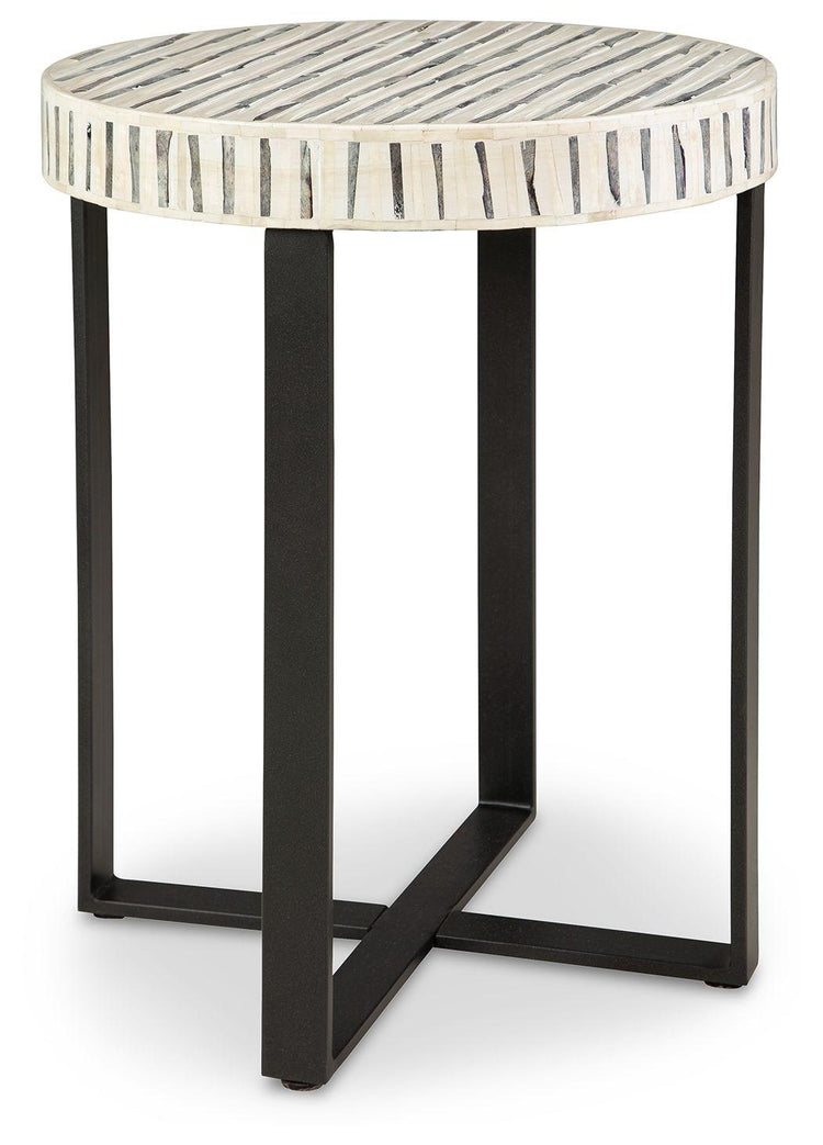 Signature Design by Ashley® - Crewridge - Black / Cream - Accent Table - 5th Avenue Furniture