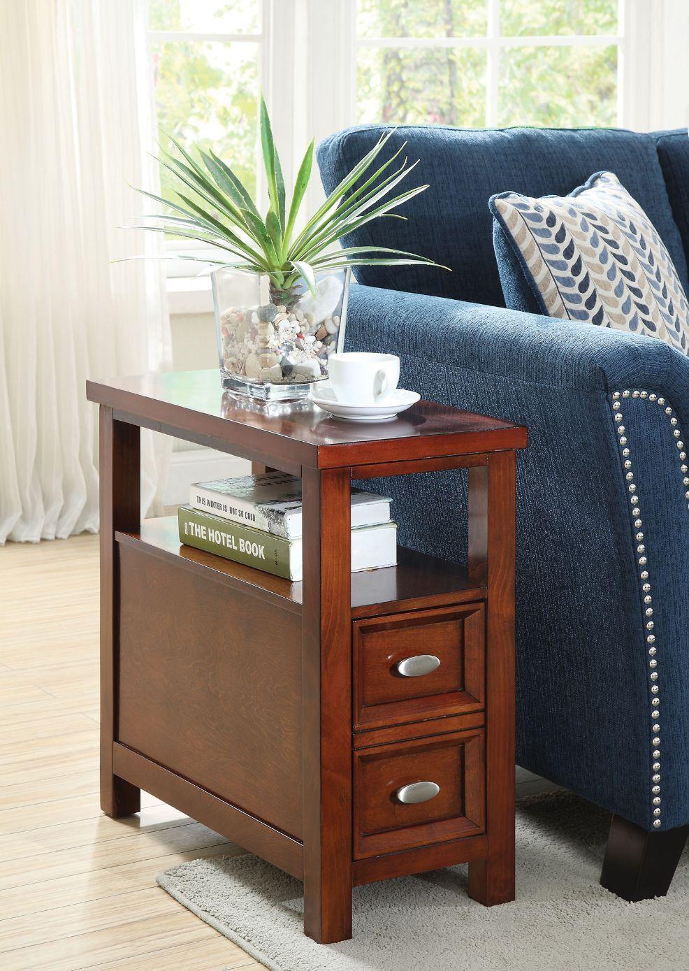 ACME - Perrie - Accent Table - Cherry - 5th Avenue Furniture