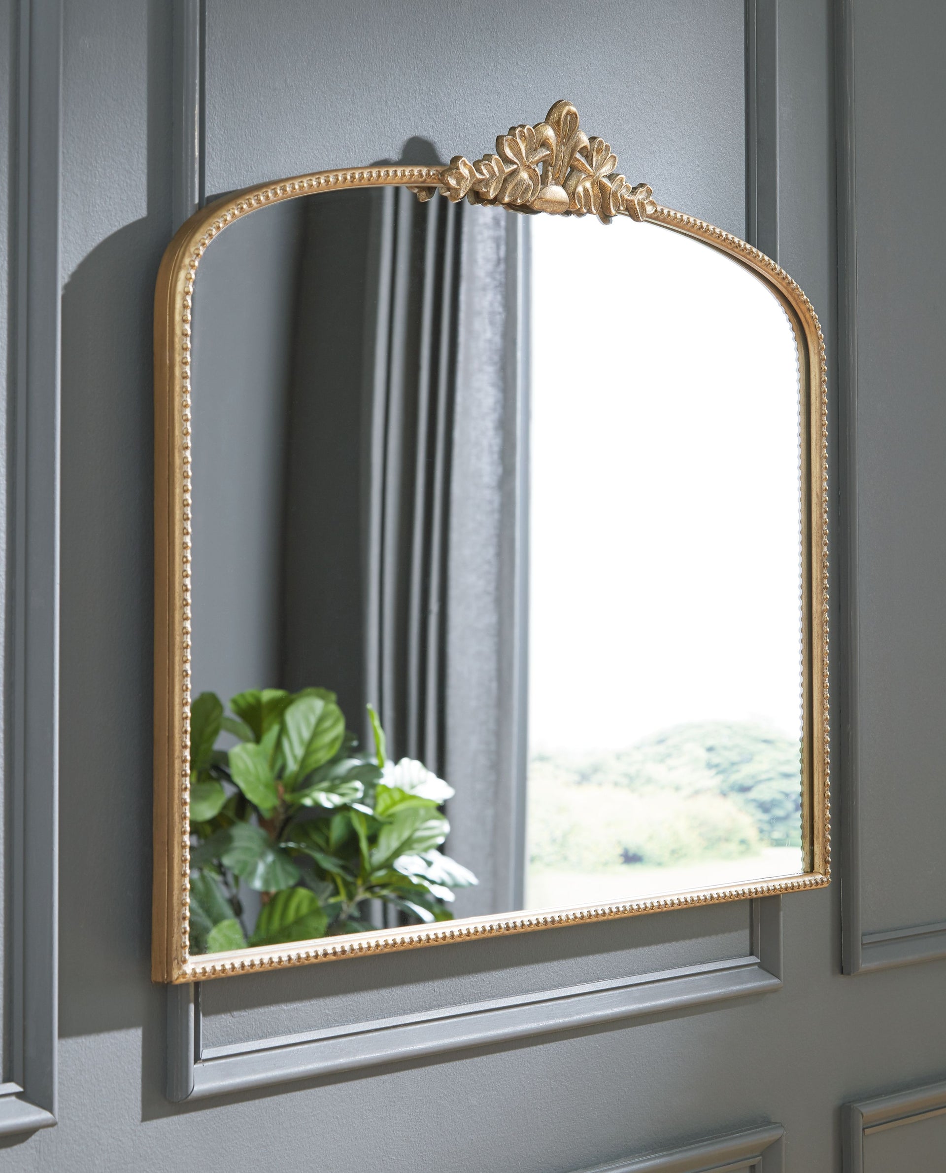 Tellora - Gold Finish - Accent Mirror - 5th Avenue Furniture