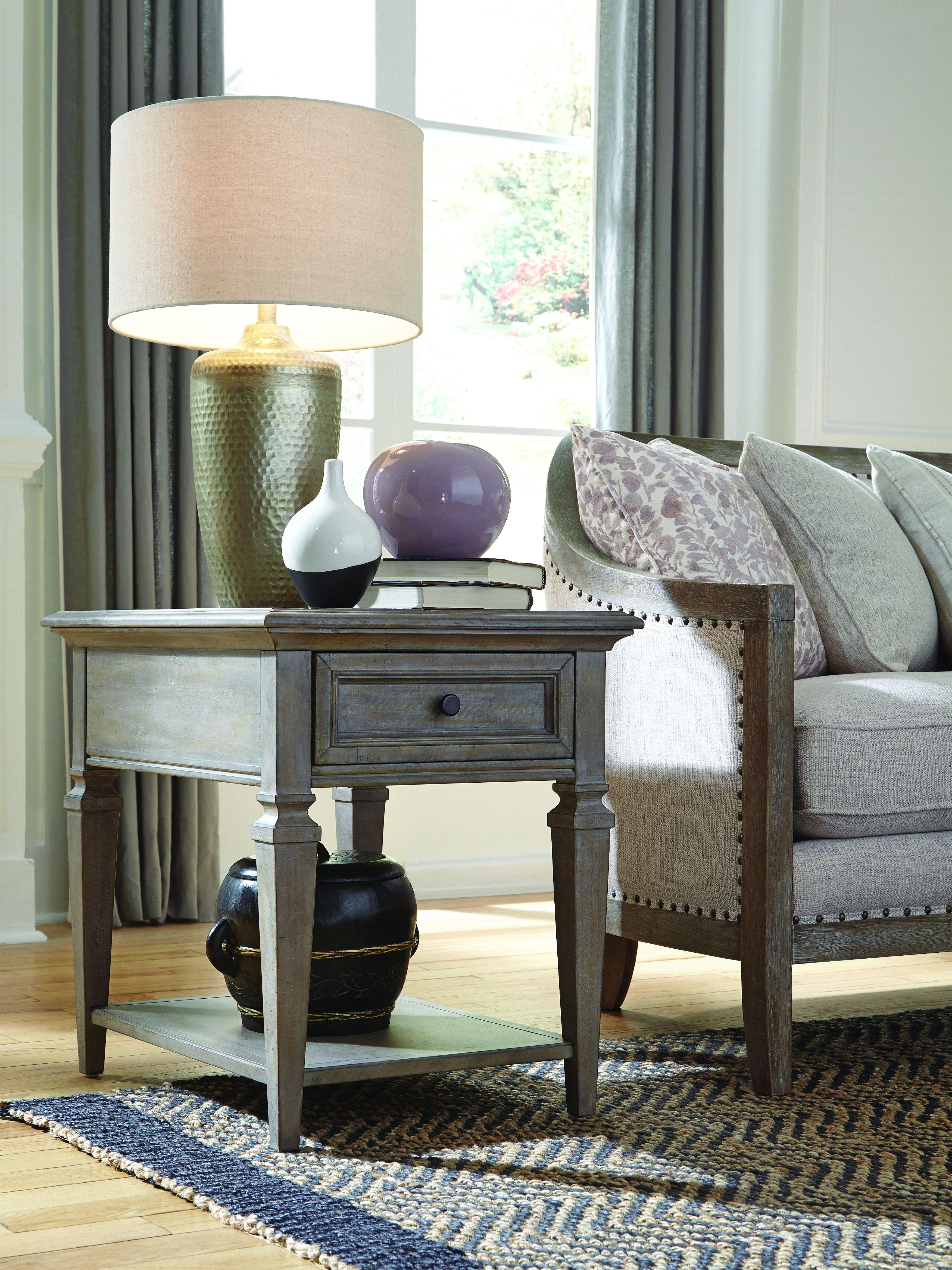 Magnussen Furniture - Lancaster - Rectangular End Table - Dove Tail Grey - 5th Avenue Furniture