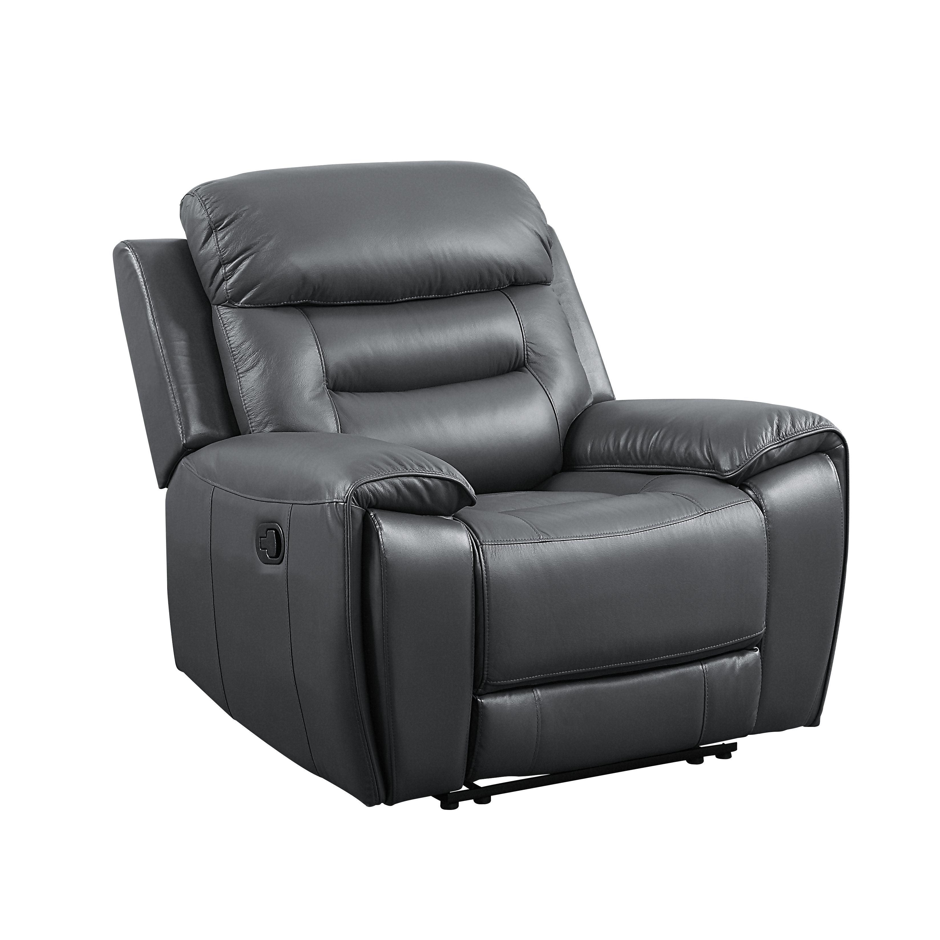 ACME - Lamruil - Recliner - Gray Top Grain Leather - 5th Avenue Furniture