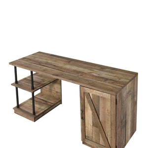 ACME - Canna - Writing Desk - Rustic Oak & Black Finish - 5th Avenue Furniture