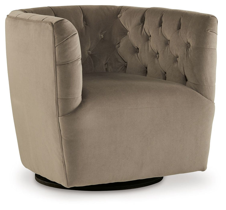 Hayesler - Cocoa - Swivel Accent Chair - 5th Avenue Furniture