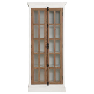 CoasterElevations - Tammi - 2-Door Tall Cabinet - Antique White And Brown - 5th Avenue Furniture