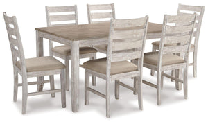 Signature Design by Ashley® - Skempton - White - Dining Room Table Set (Set of 7) - 5th Avenue Furniture