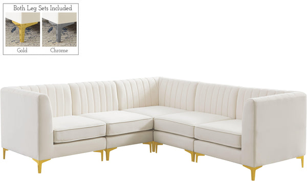 Meridian Furniture - Alina - Modular Sectional - Cream - 5th Avenue Furniture