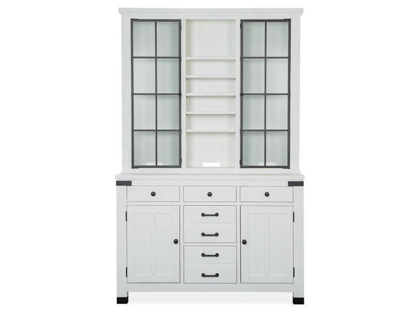 Magnussen Furniture - Harper Springs - Server With Hutch - Silo White - 5th Avenue Furniture
