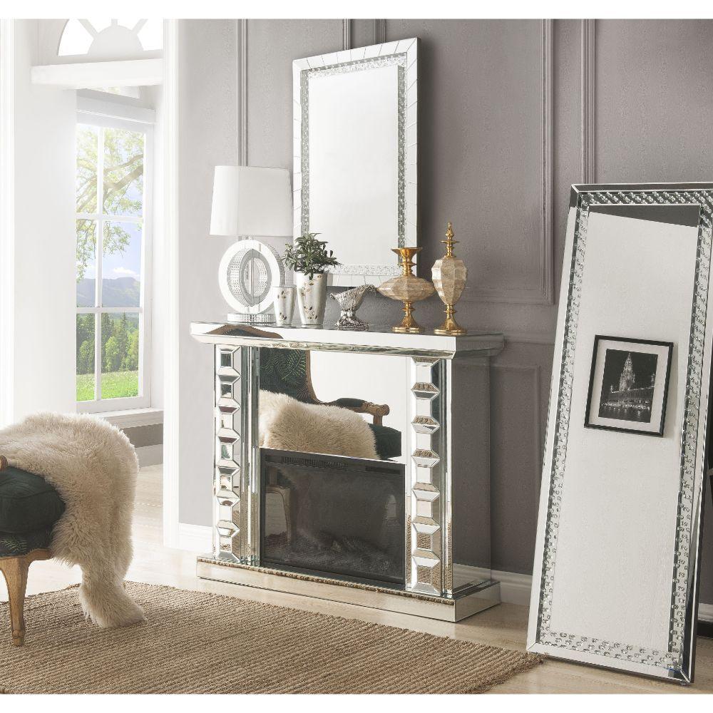 ACME - Dominic - Fireplace - Mirrored - 5th Avenue Furniture