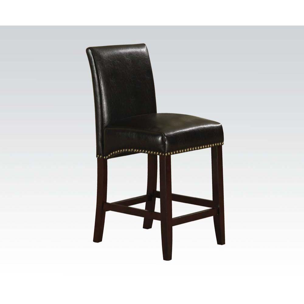 ACME - Jakki - Bar Chair (Set of 2) - Black PU - 5th Avenue Furniture
