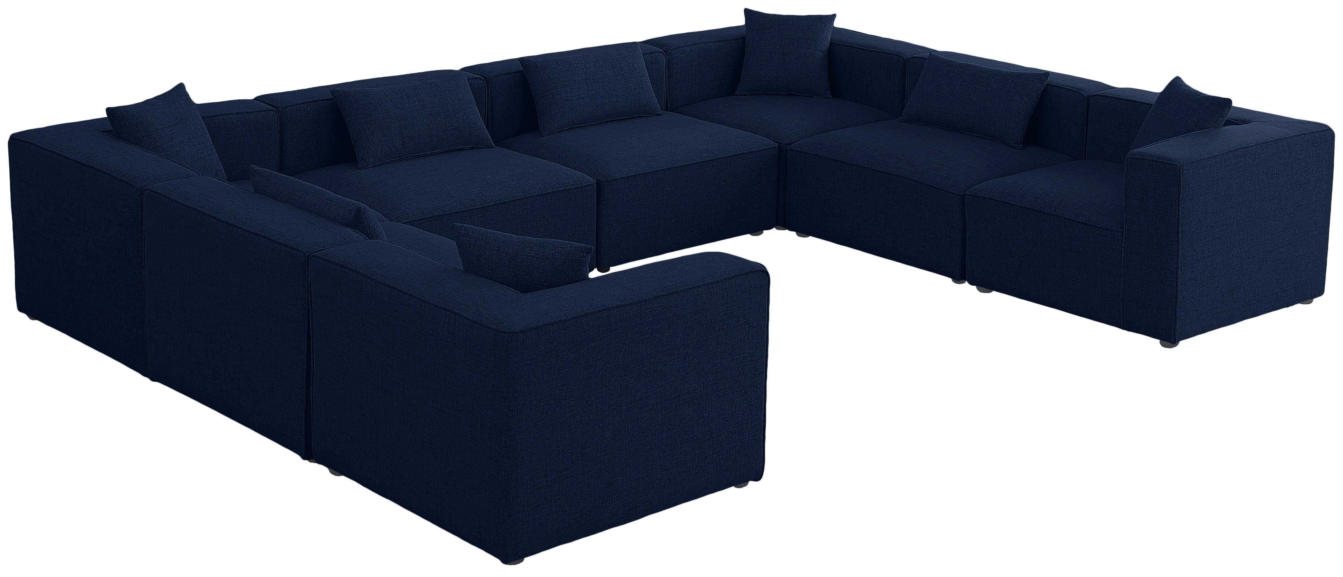 Meridian Furniture - Cube - Modular Sectional - Navy - 5th Avenue Furniture