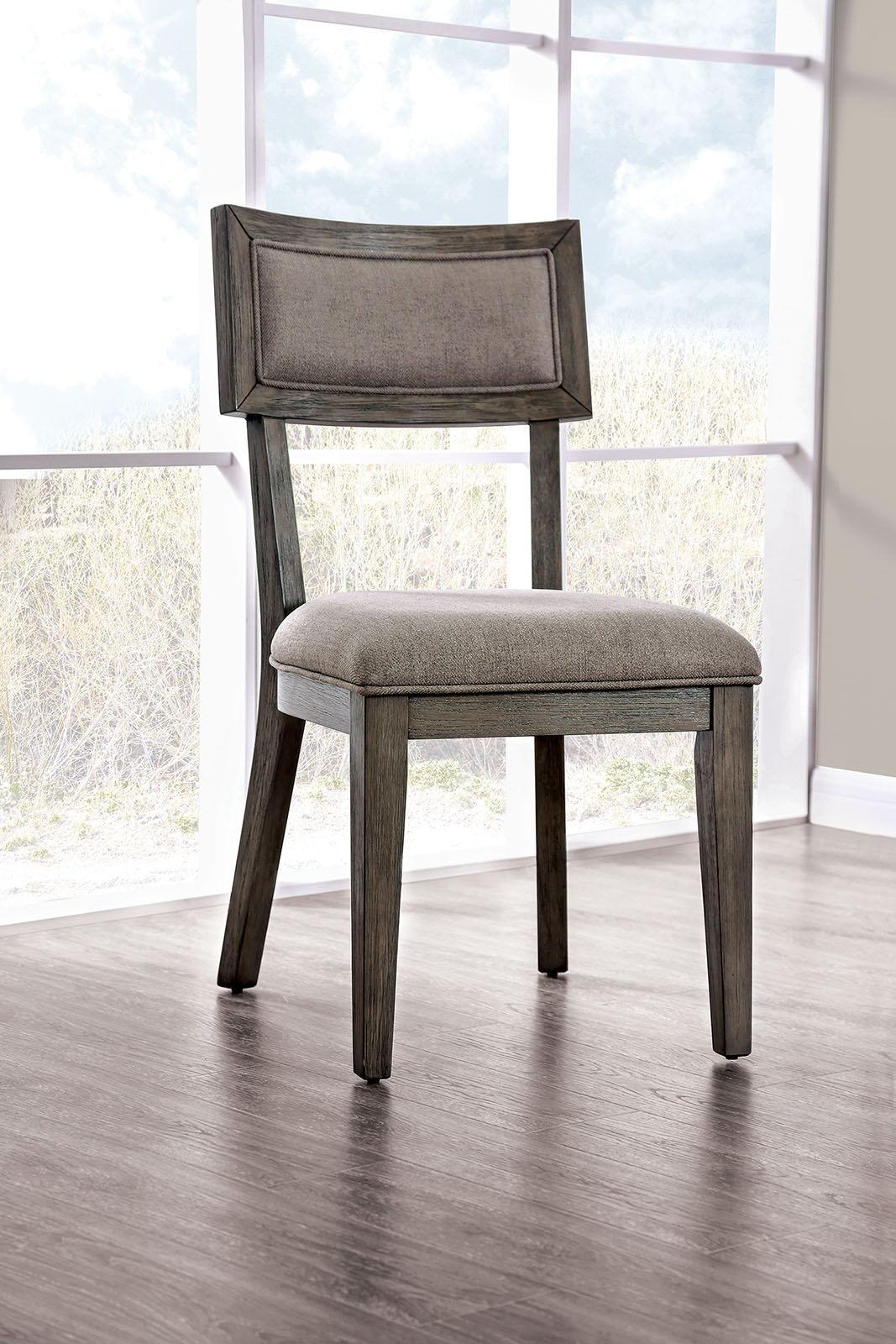 Furniture of America - Leeds - Side Chair (Set of 2) - Gray - 5th Avenue Furniture