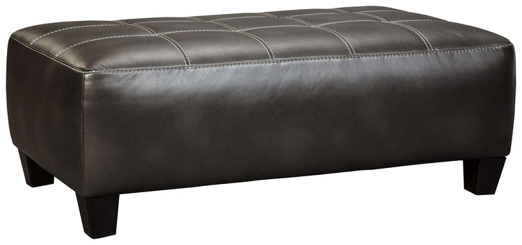 Ashley Furniture - Nokomis - Charcoal - Oversized Accent Ottoman - 5th Avenue Furniture