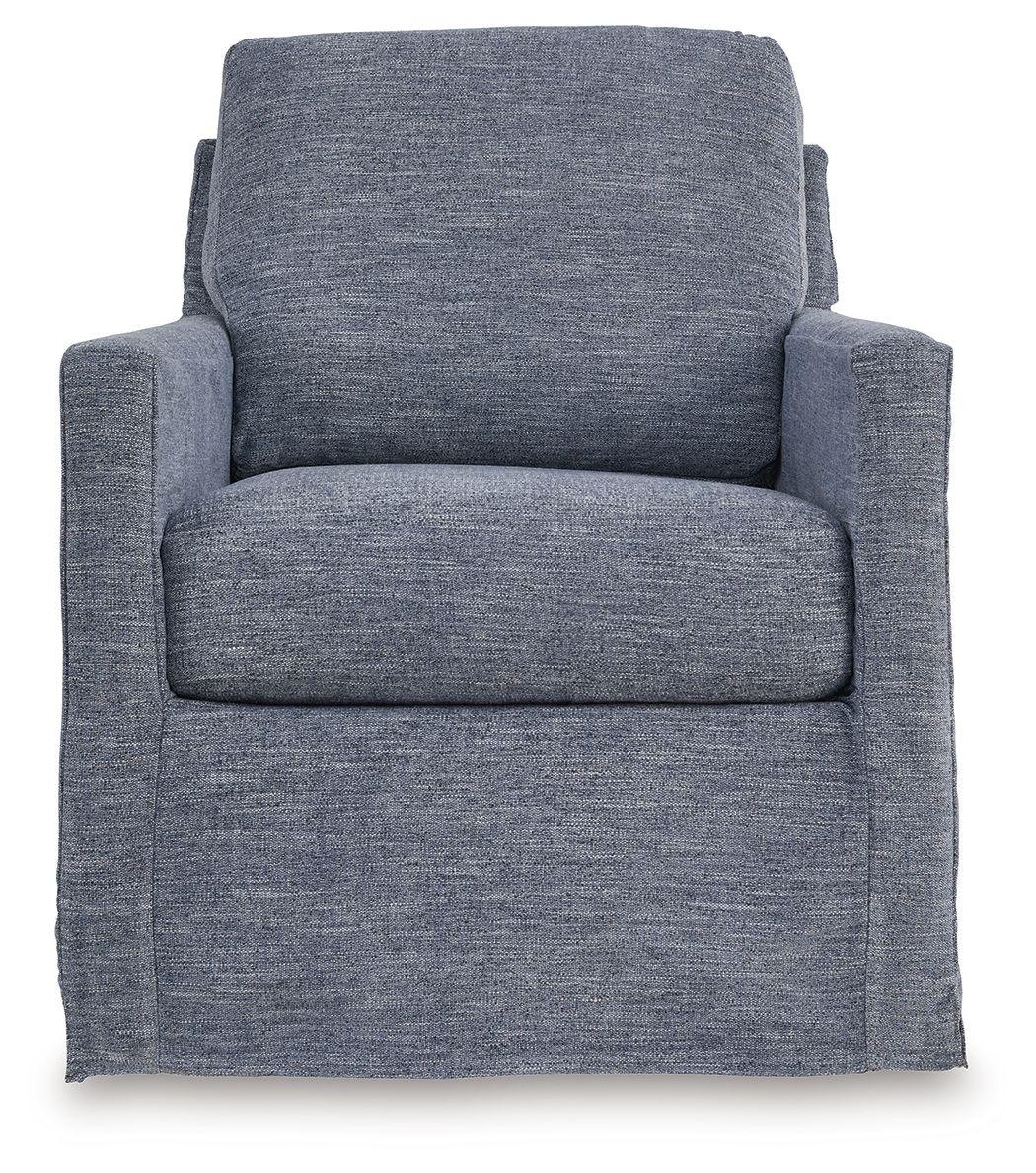 Signature Design by Ashley® - Nenana Next-gen Nuvella - Swivel Glider Accent Chair - 5th Avenue Furniture