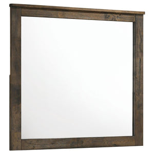CoasterEveryday - Woodmont - Rectangle Dresser Mirror - Rustic Golden Brown - 5th Avenue Furniture