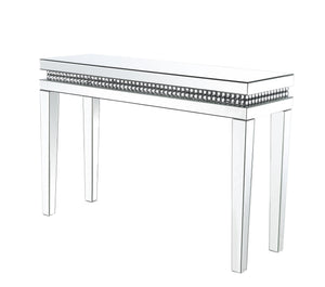 ACME - Lotus - Accent Table - Mirrored & Faux Crystals Inlay - 5th Avenue Furniture