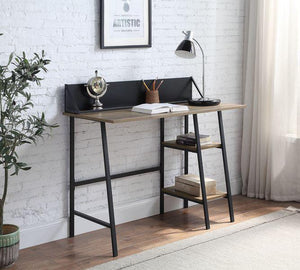 ACME - Garima - Writing Desk - Rustic Oak & Black Finish - 5th Avenue Furniture