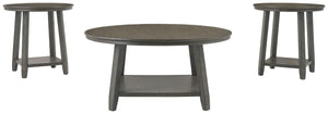 Ashley Furniture - Caitbrook - Gray - Occasional Table Set (Set of 3) - 5th Avenue Furniture