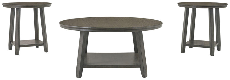 Ashley Furniture - Caitbrook - Gray - Occasional Table Set (Set of 3) - 5th Avenue Furniture