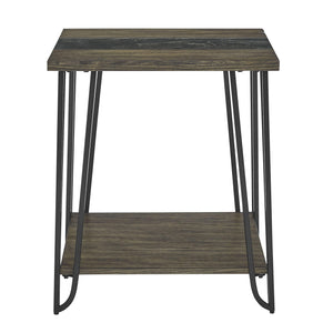 Steve Silver Furniture - Harper - End Table With Sintered Stone Inlay - Brown - 5th Avenue Furniture