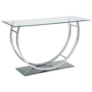 CoasterEssence - Danville - U-Shaped Sofa Table - Chrome - 5th Avenue Furniture