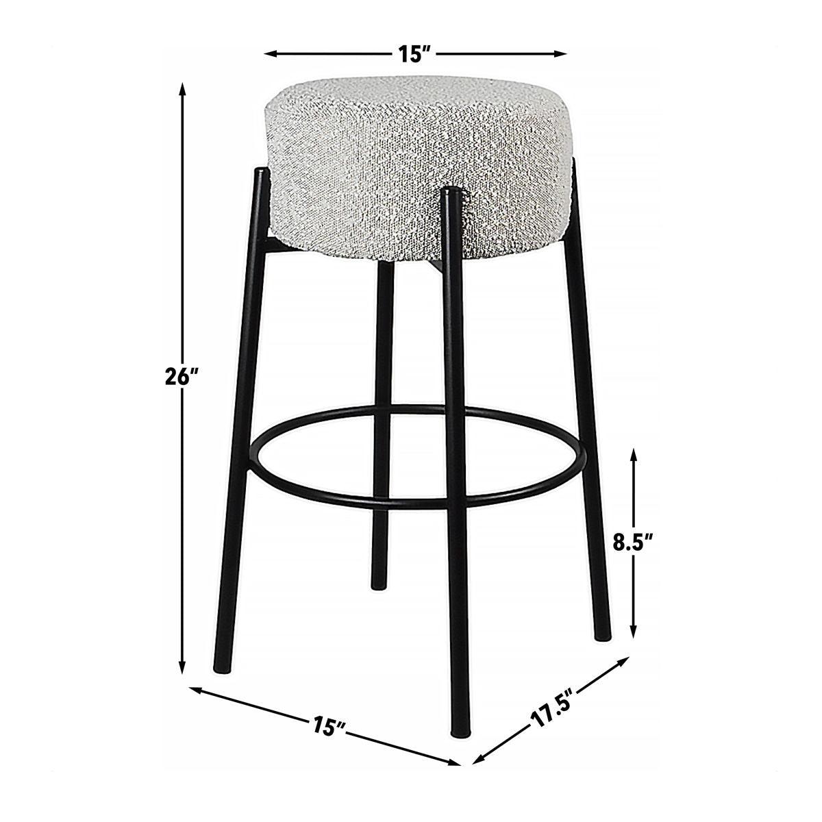 Steve Silver Furniture - Cole - Counter Stool - Black / White - 5th Avenue Furniture