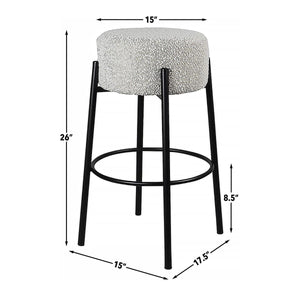 Steve Silver Furniture - Cole - Counter Stool - Black / White - 5th Avenue Furniture