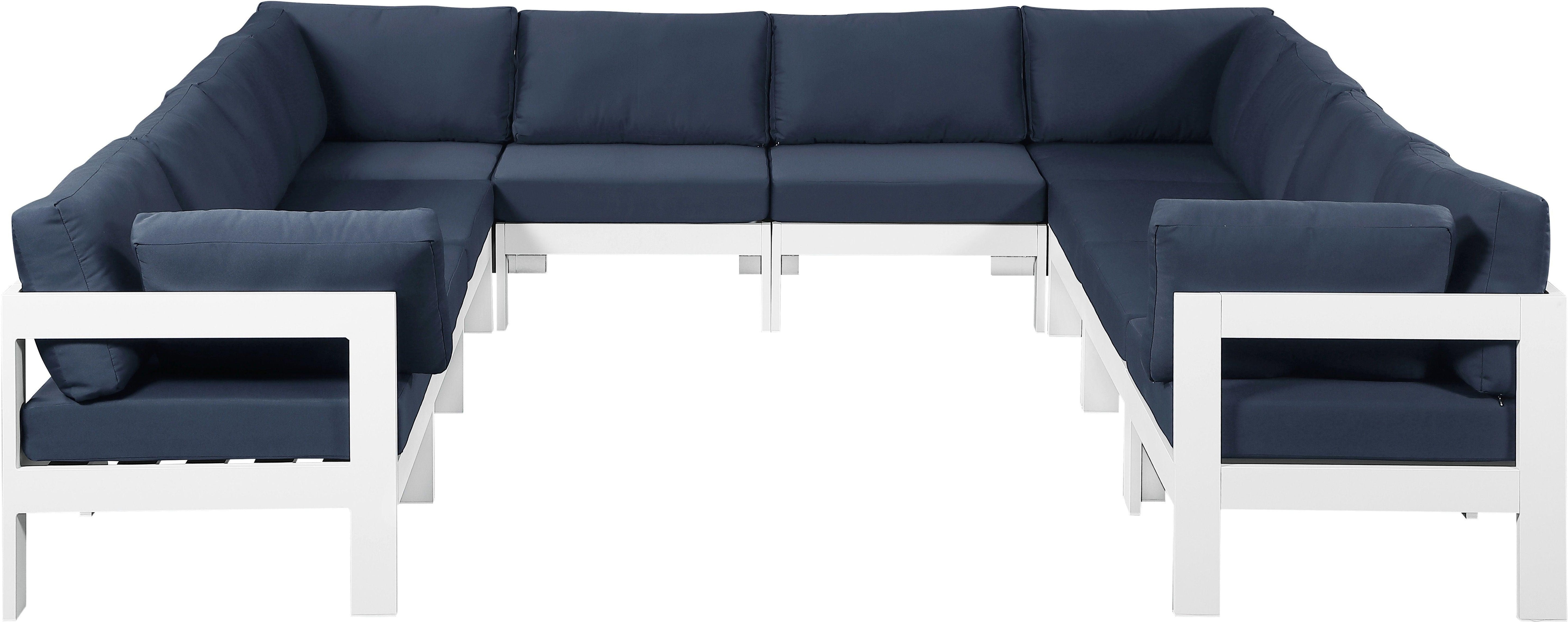 Meridian Furniture - Nizuc - Outdoor Patio Modular Sectional - Navy - Fabric - 5th Avenue Furniture