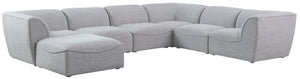 Meridian Furniture - Miramar - Modular Sectional 7 Piece - Gray - Fabric - 5th Avenue Furniture