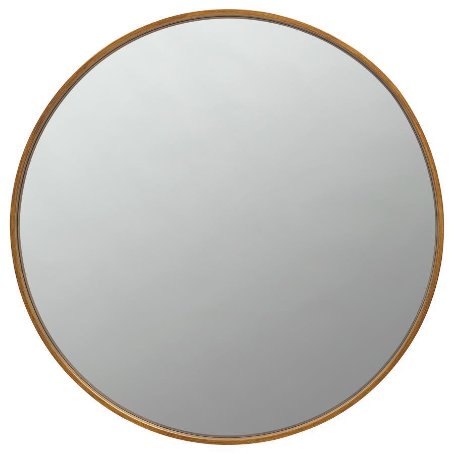 CoasterEssence - O'Malley - Round Mirror Brass - 5th Avenue Furniture