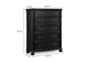 Crown Mark - Kingsbury - Chest - Black - 5th Avenue Furniture