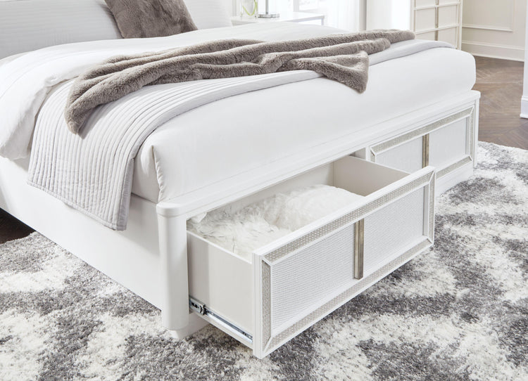 Signature Design by Ashley® - Chalanna - Upholstered Storage Bed - 5th Avenue Furniture