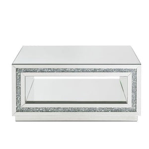 ACME - Noralie - Coffee Table - Mirrored & Faux Diamonds - 18" - 5th Avenue Furniture