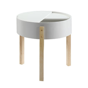 ACME - Bodfish - End Table - White & Natural - 5th Avenue Furniture