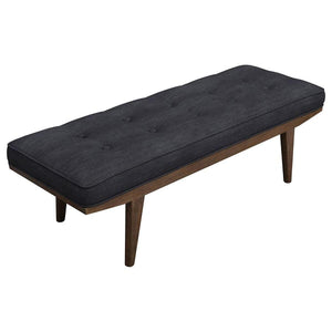 CoasterEssence - Wilson - Upholstered Tufted Bench - Taupe And Natural - 5th Avenue Furniture