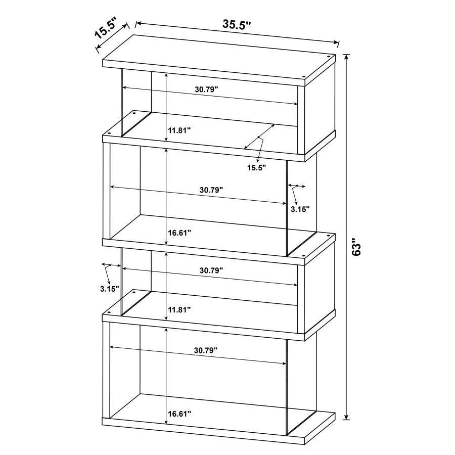 CoasterEveryday - Emelle - 4-tier Bookcase - 5th Avenue Furniture